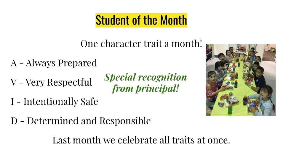 Student of the month