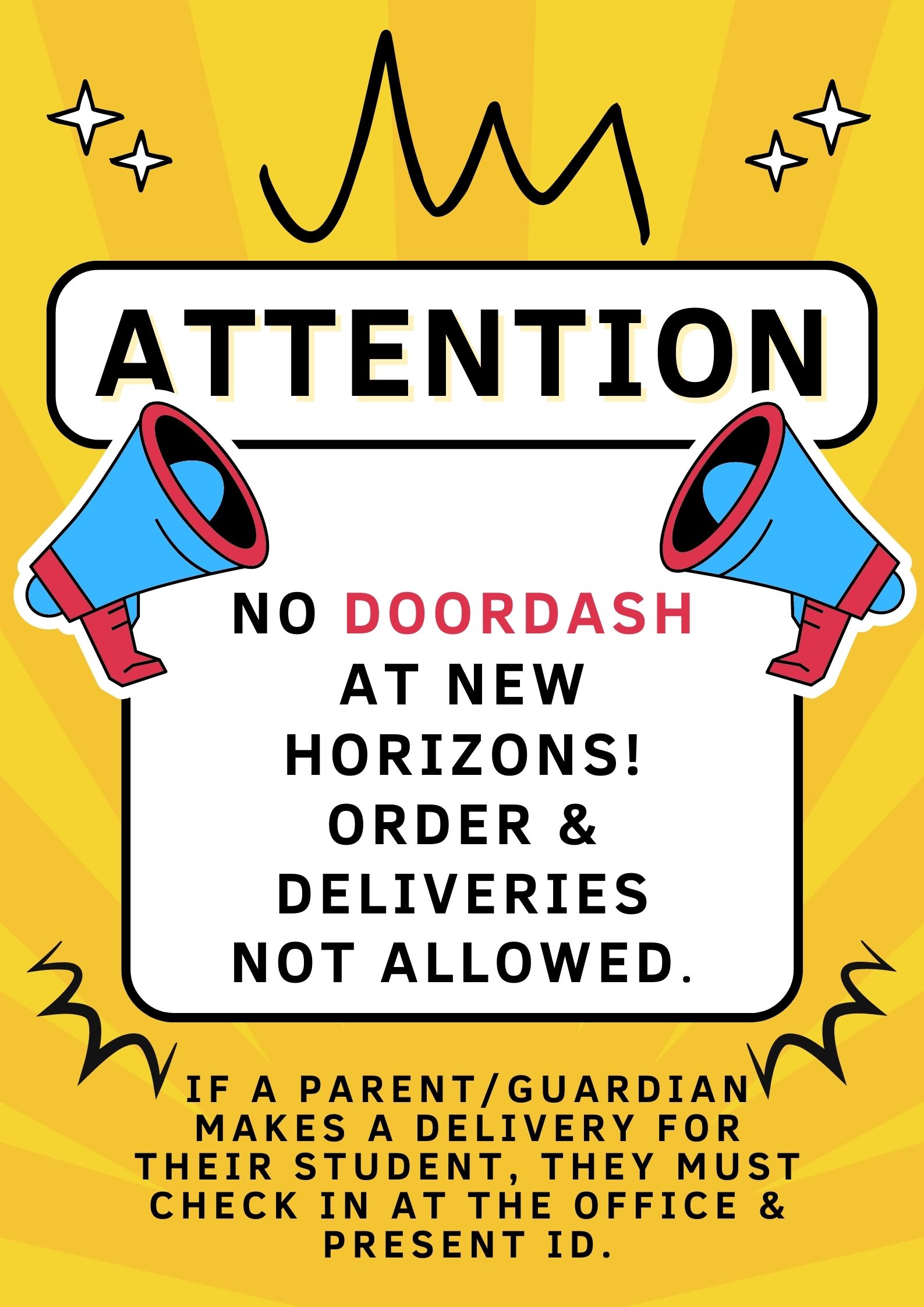 No Food Deliveries