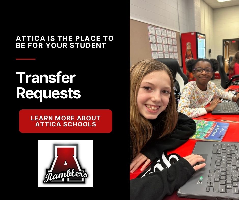 Attica Schools  now accepting Transfer Applications!
