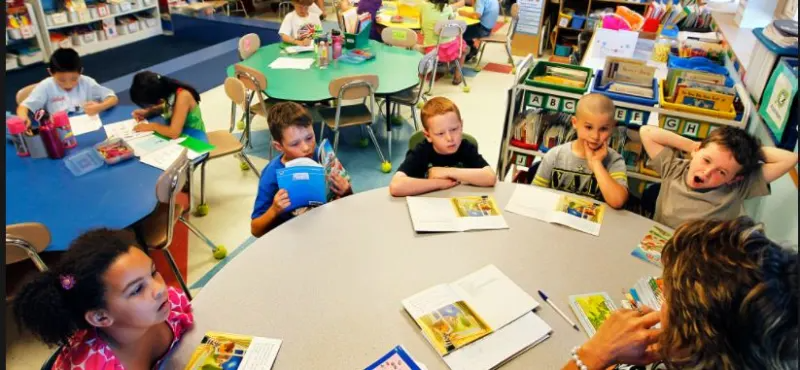 Students sitting in class