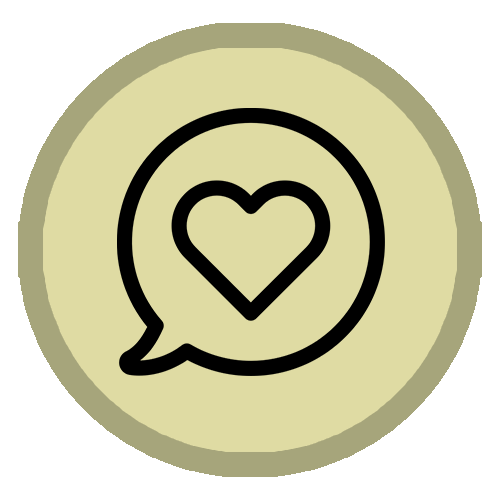 yellow circle with heart