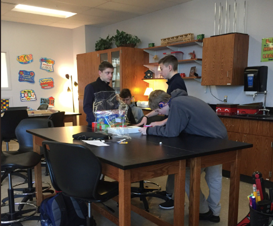 students working