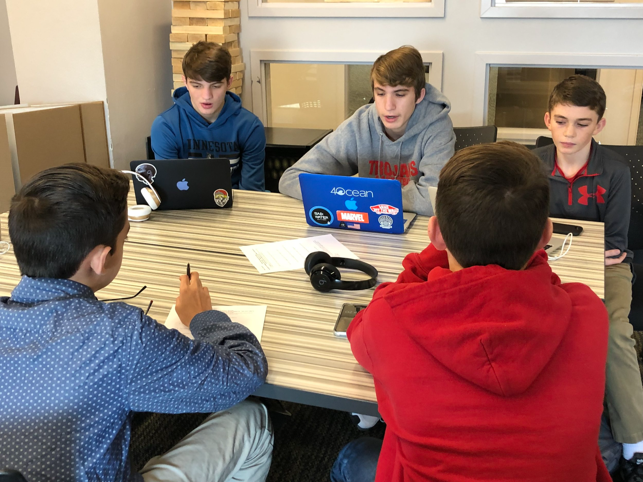 students with computers