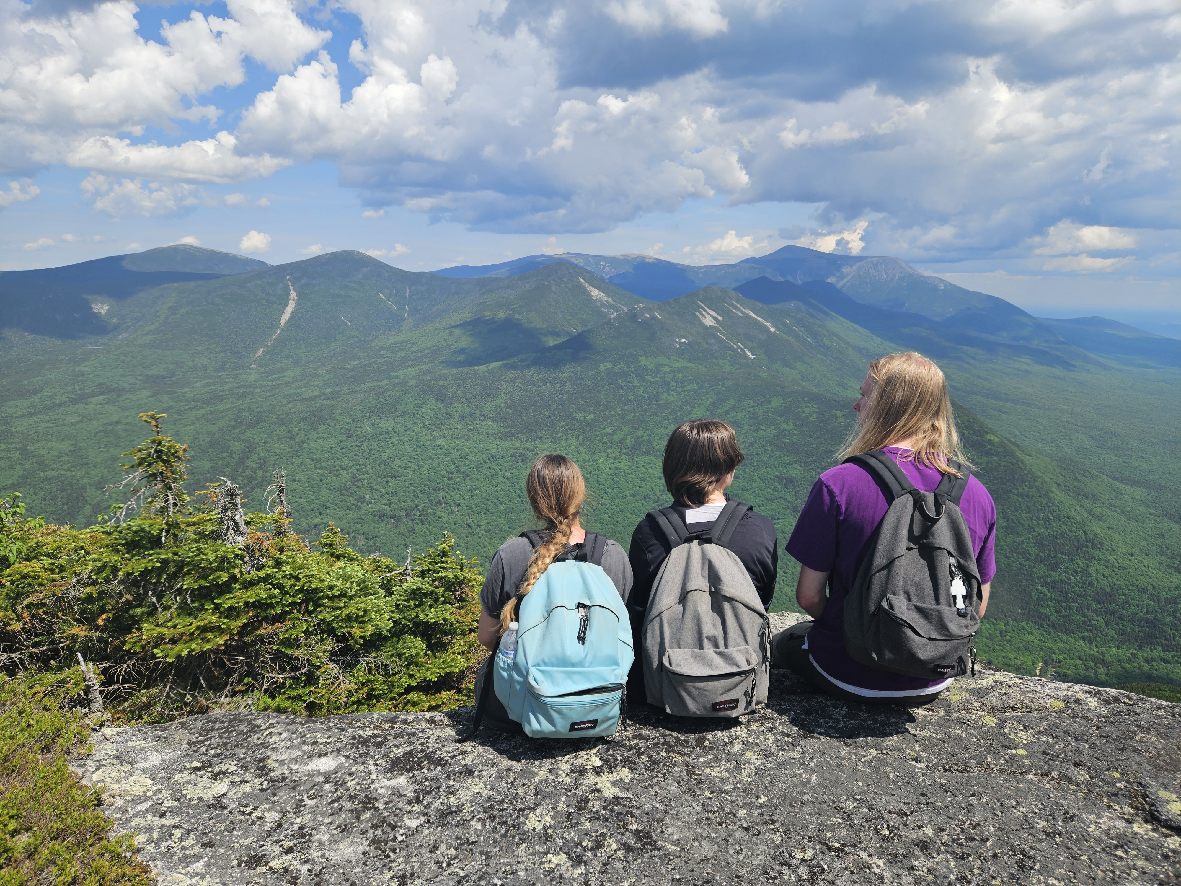 exchange students enjoying the north woods mountain views