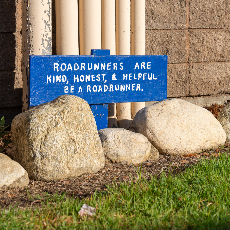 Chaparral Elementary School sign about being a student