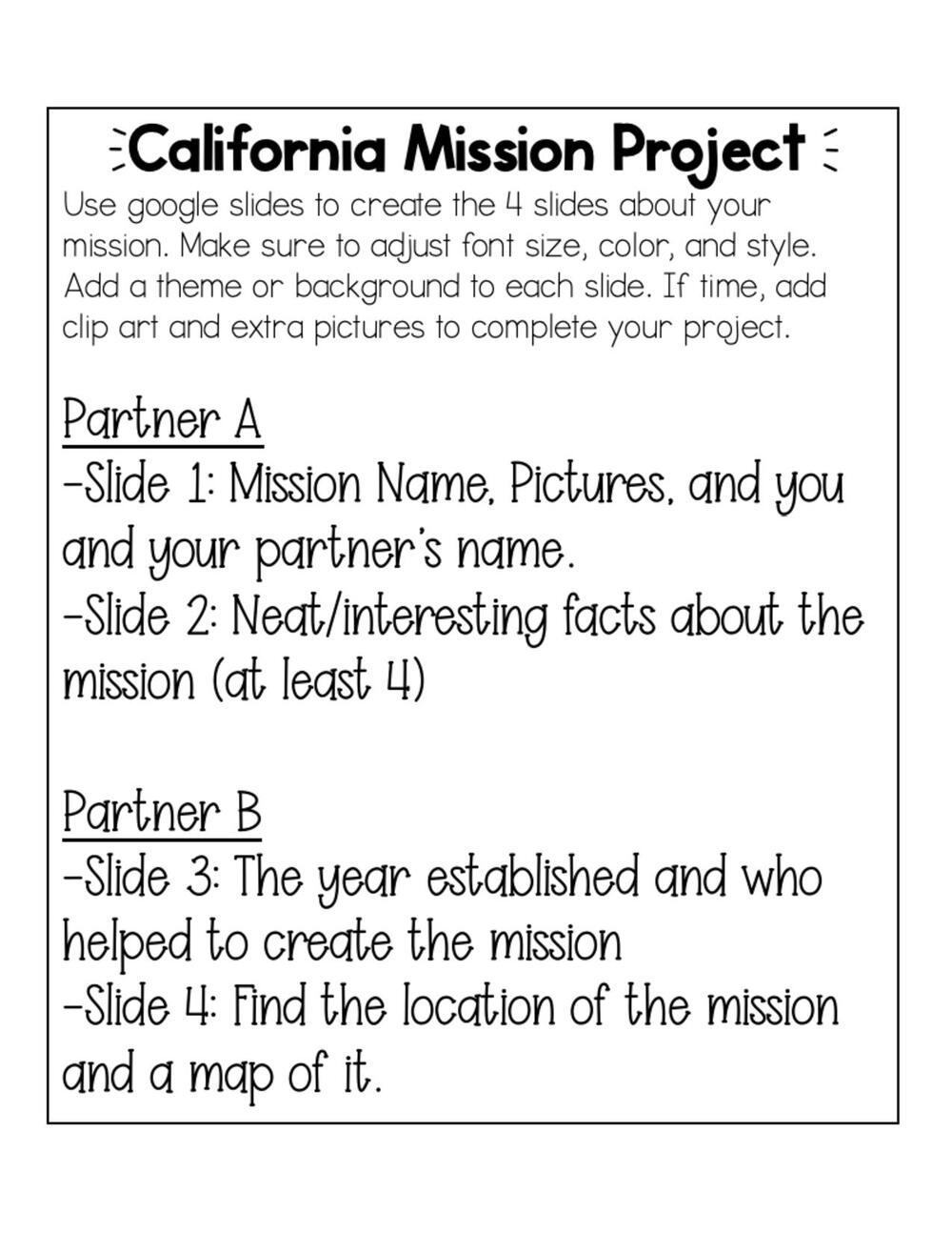 Mission Project Info