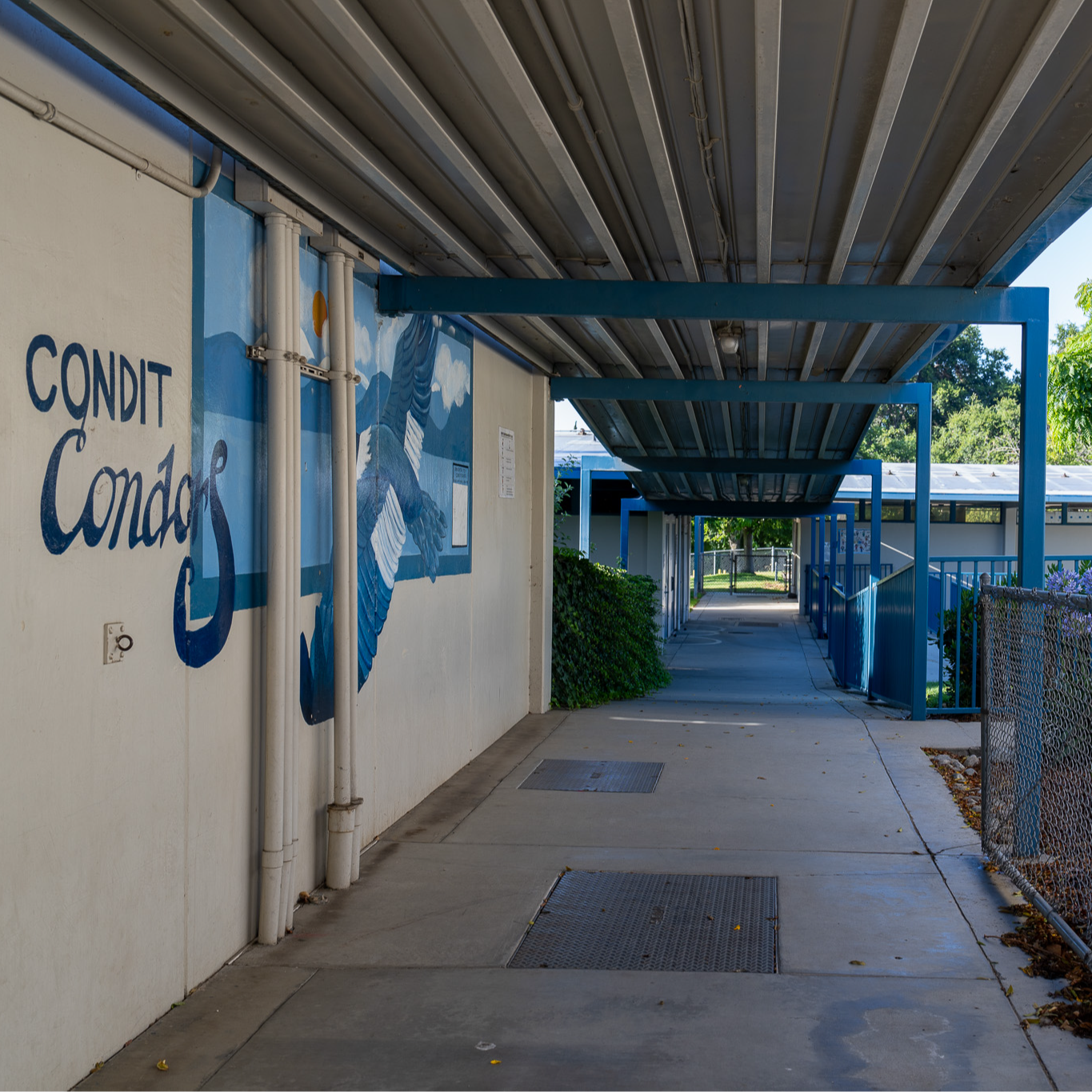 The front hallway at Condit Elementary School
