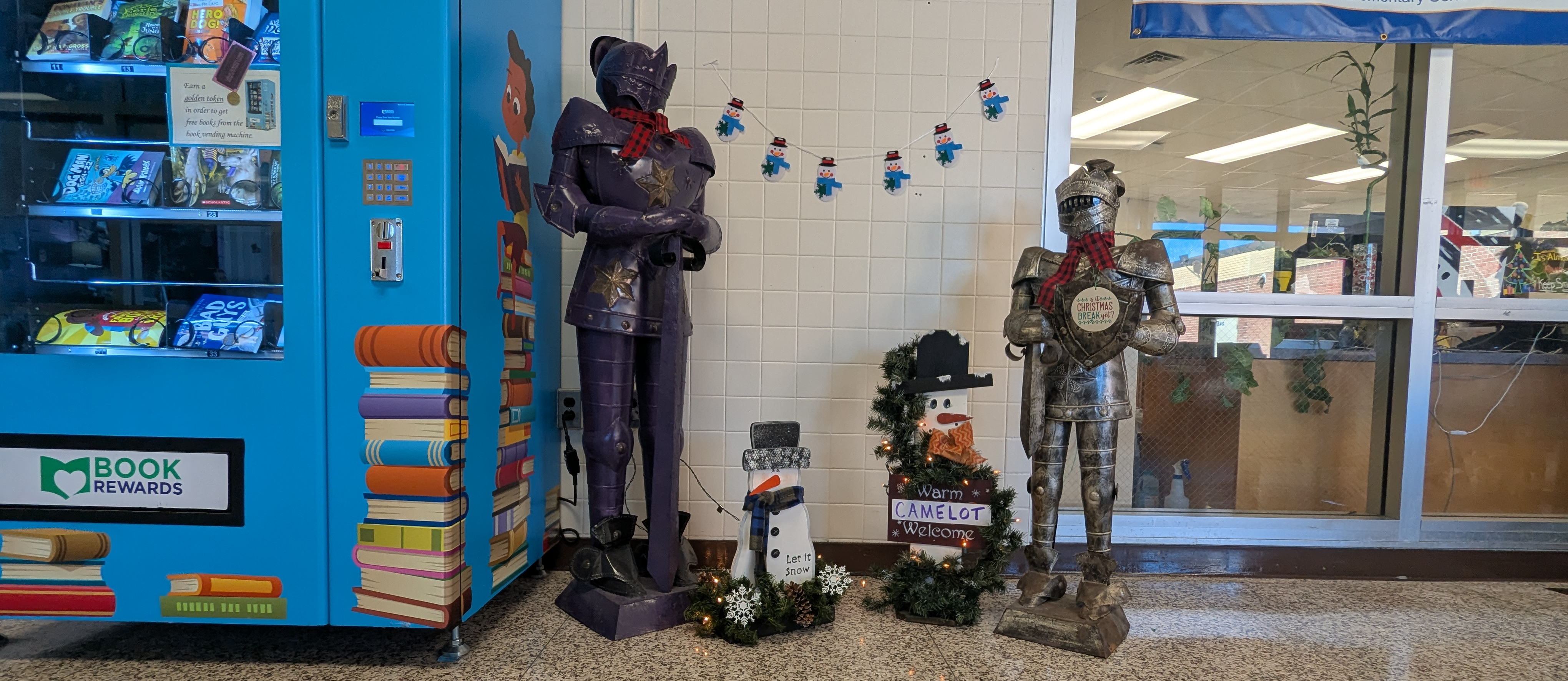 knights and christmas decorations