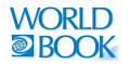 The logo of World Book, featuring the words 'WORLD BOOK' in blue with a globe icon to the left.