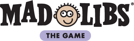 A playful logo for the game 'Mad Libs,' featuring the title in bold letters with a cartoonish smiling character in the center.