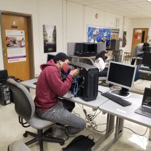 student in computer