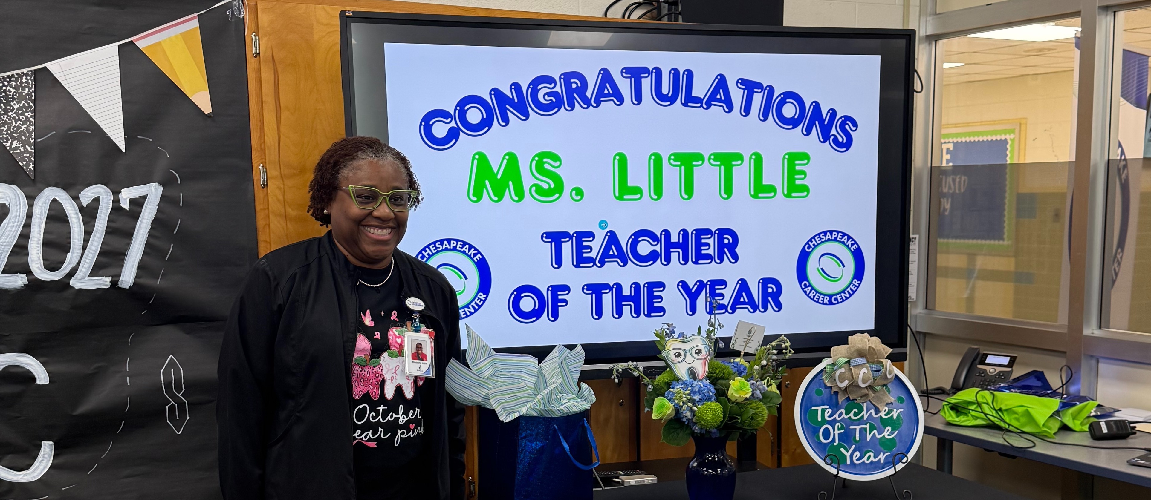 Ms. Little, teacher of the year