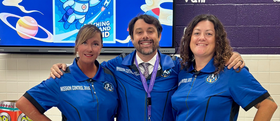Group of three people who are leaders of our school