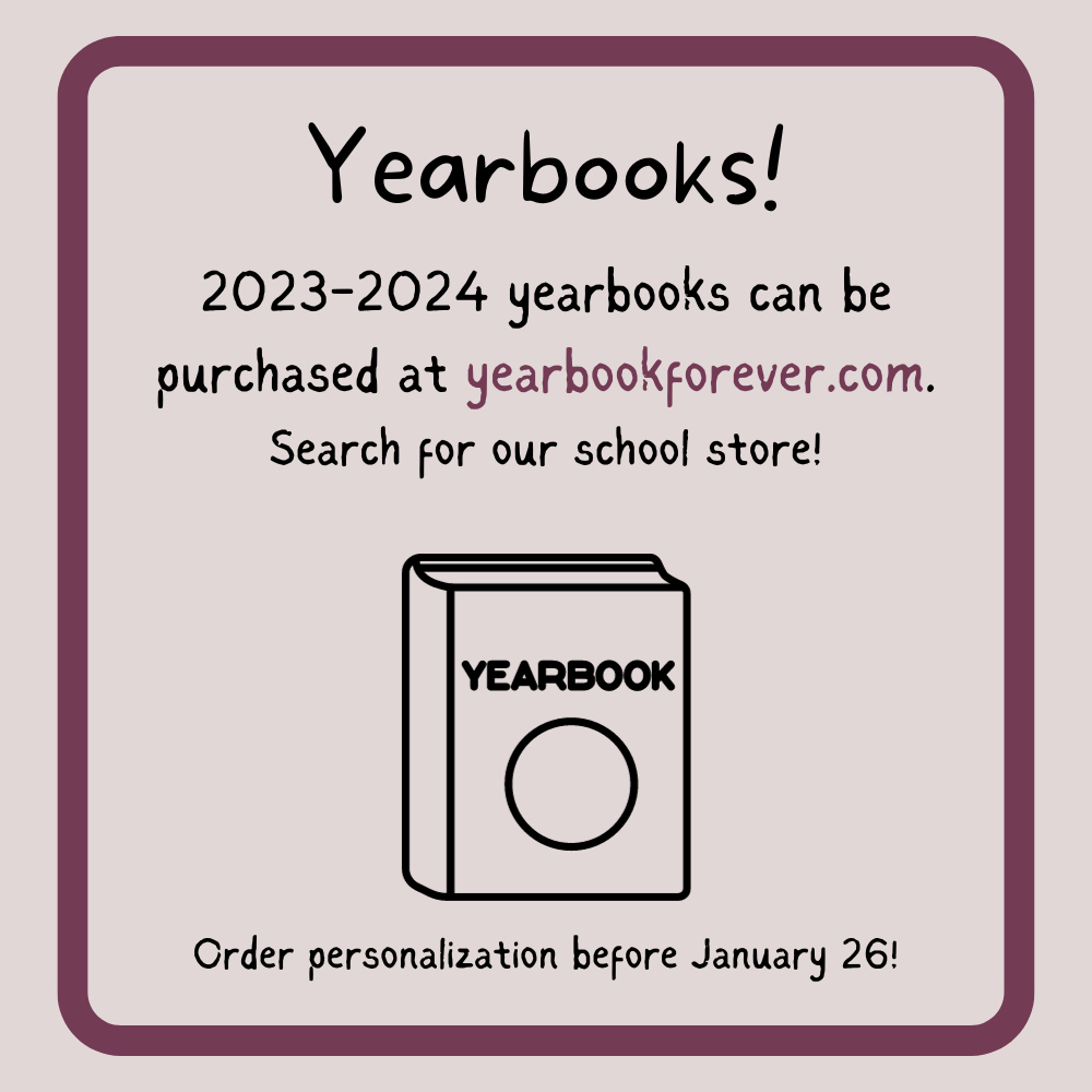 Yearbooks are on sale!
