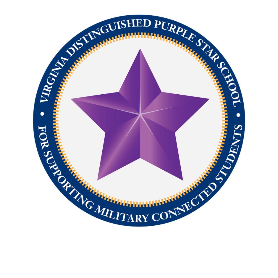 Virginia Distinguished Purple Star School for Supporting Military Connected Students - 2021-2022 Award Year