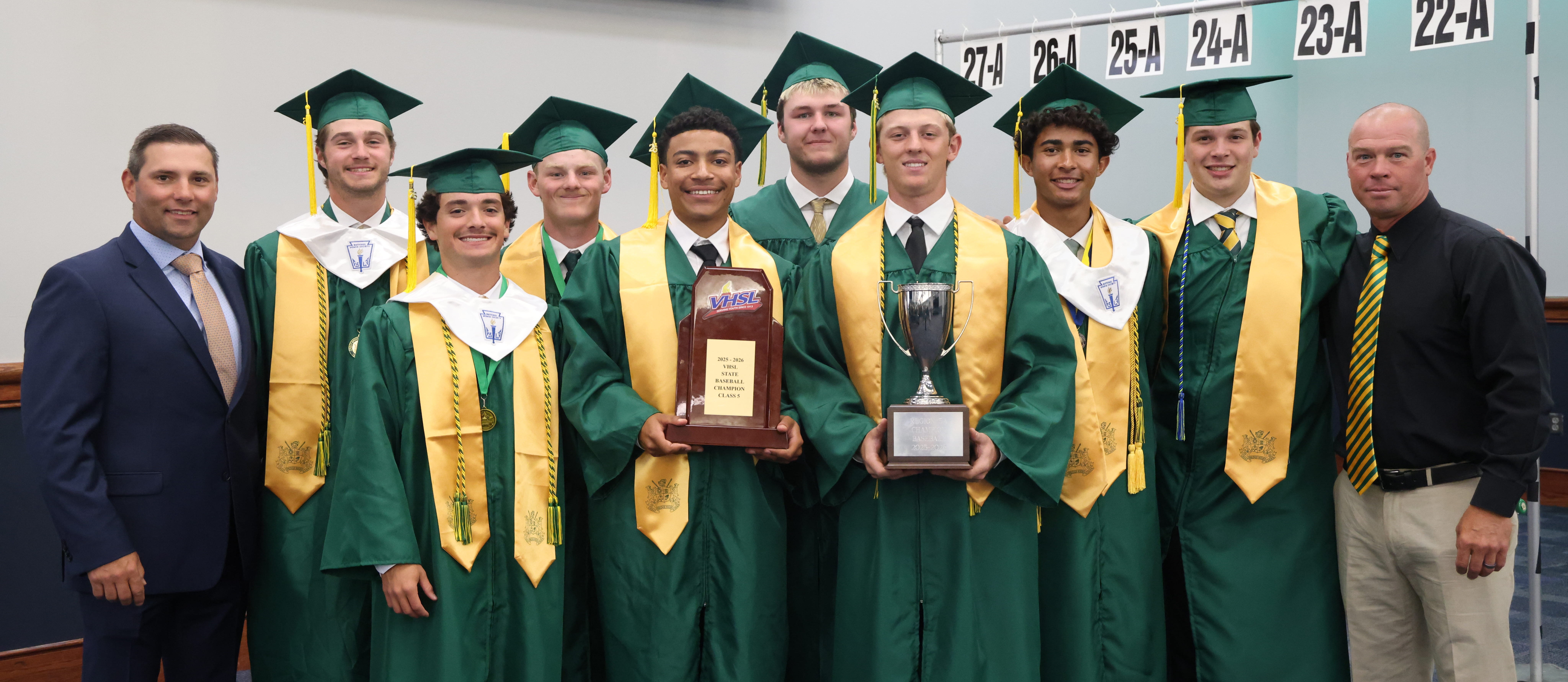 Baseball Players at Graduation 