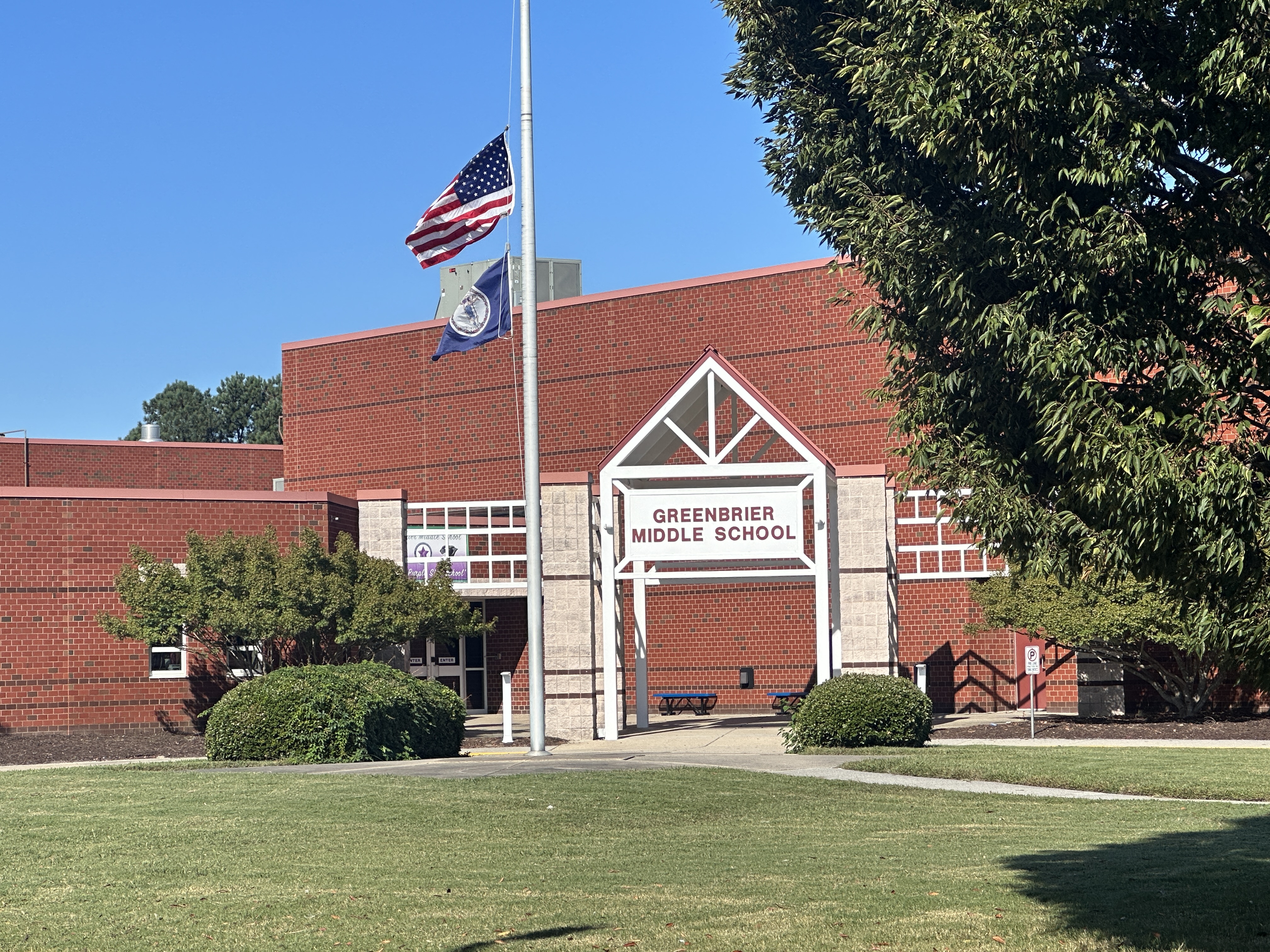 Greenbrier Middle School front door