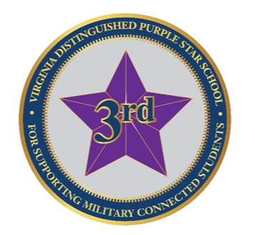 Virginia Distinguished Purple Star School for Supporting Military Connected Students - 3rd 