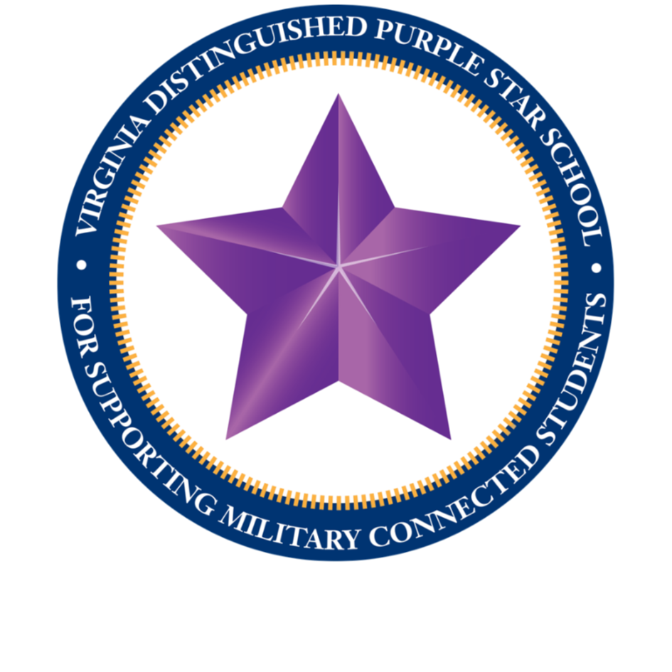 Virginia Distinguished Purple Star School for Supporting Military Connected Students - 2025-2026 Award Year