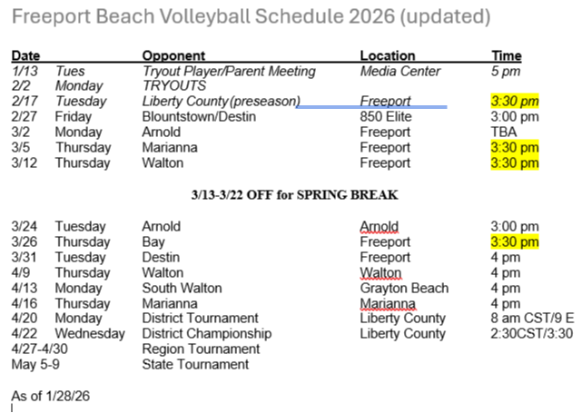 Beach Vball Sched 25