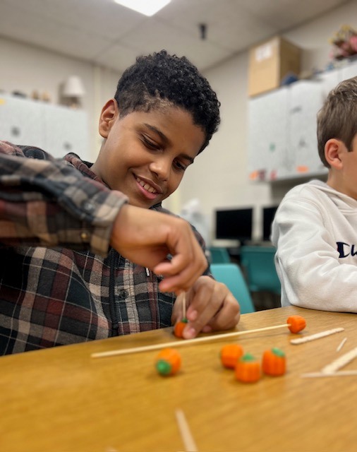 Student working on a STEM project