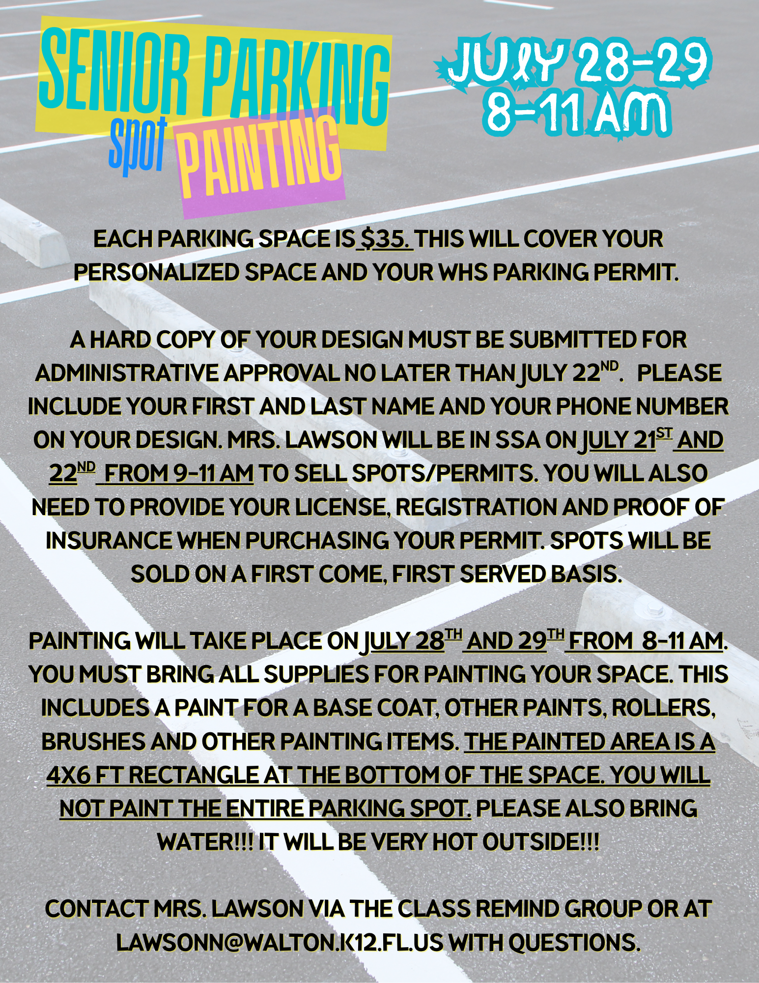 Senior Parking Spaces