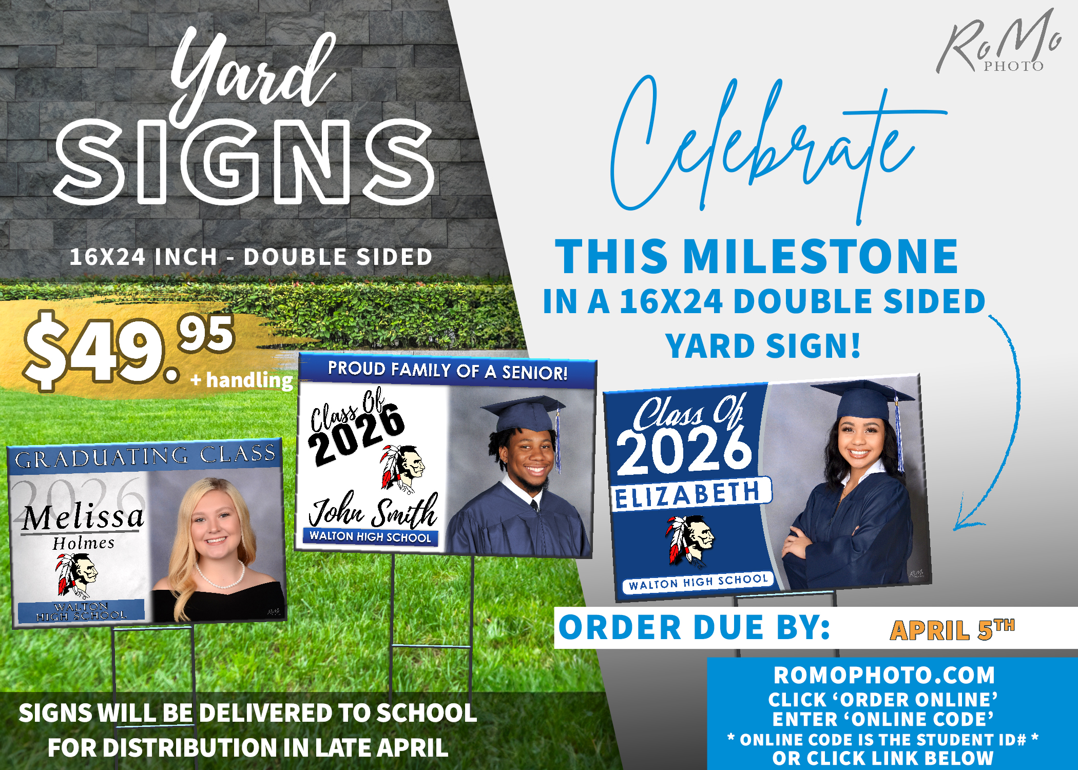 Senior Yard Signs - March 2026