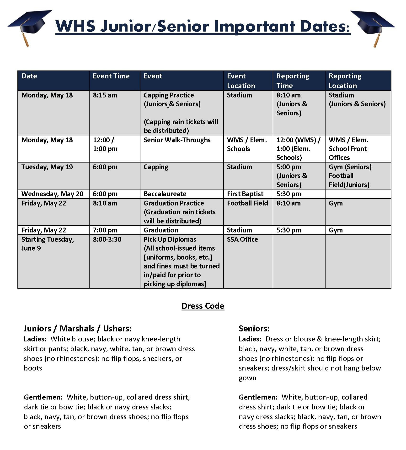 Junior/Senior Dates