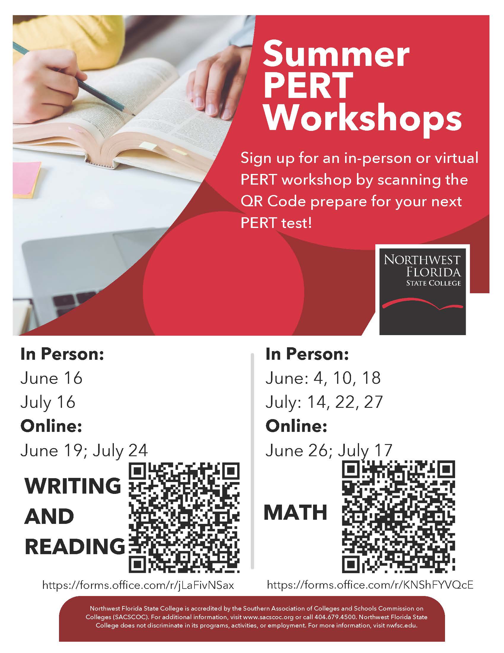 Summer PERT Workshops