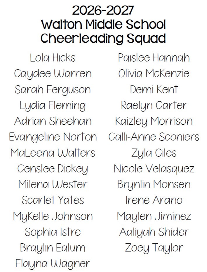 Cheer Roster