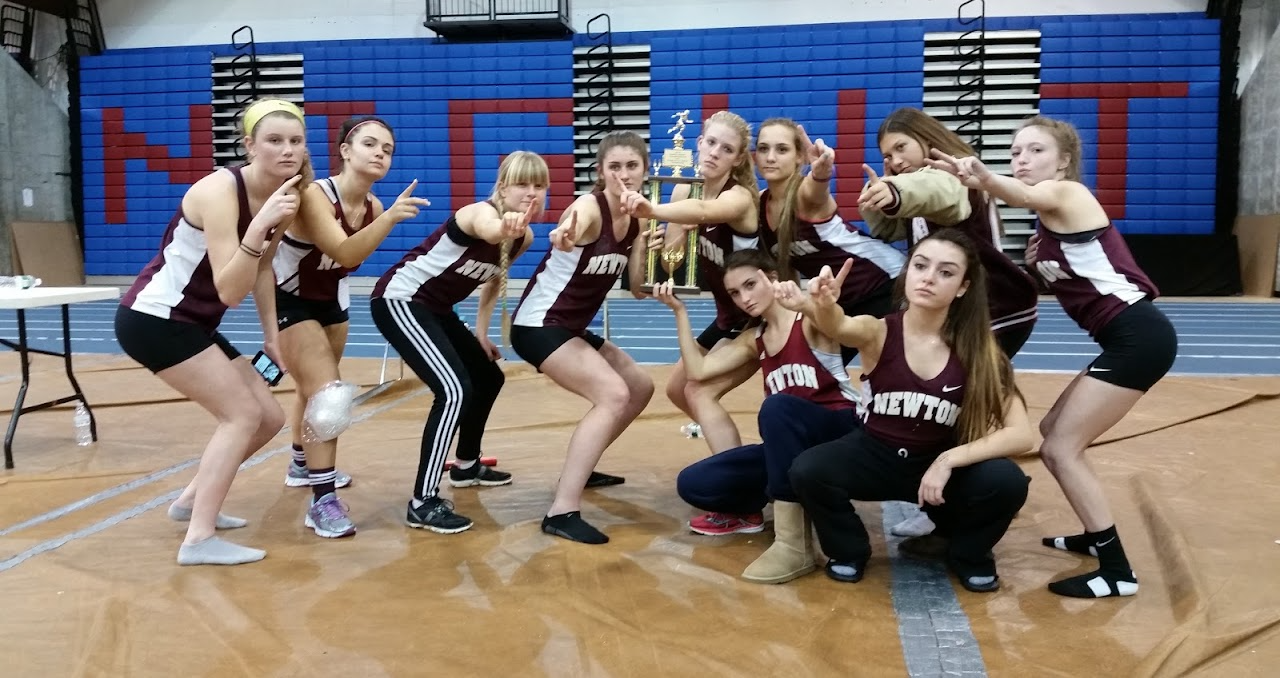 girls from newtown team posing for picture