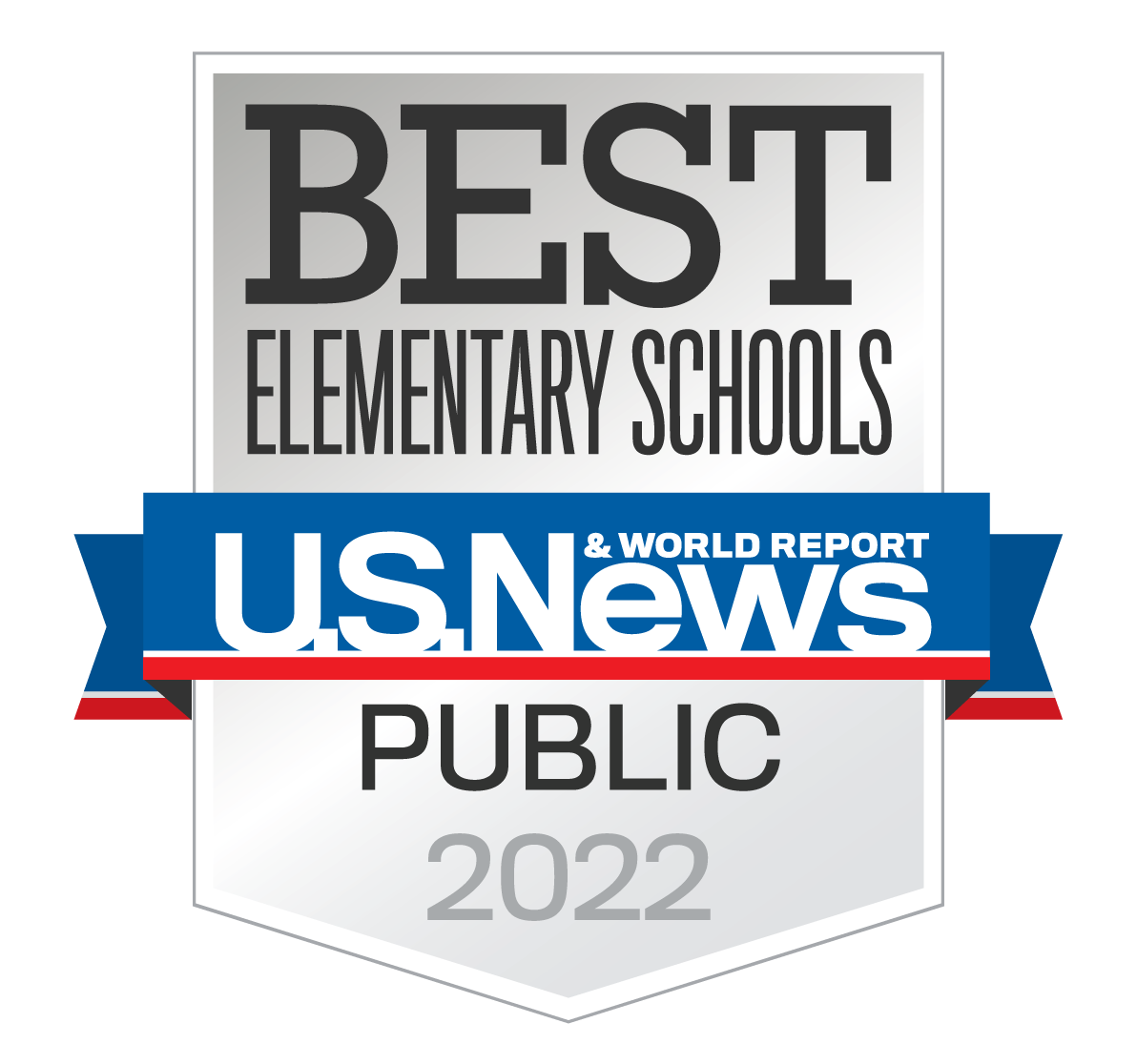 US News award graphic for Best Public Elementary Schools 2022