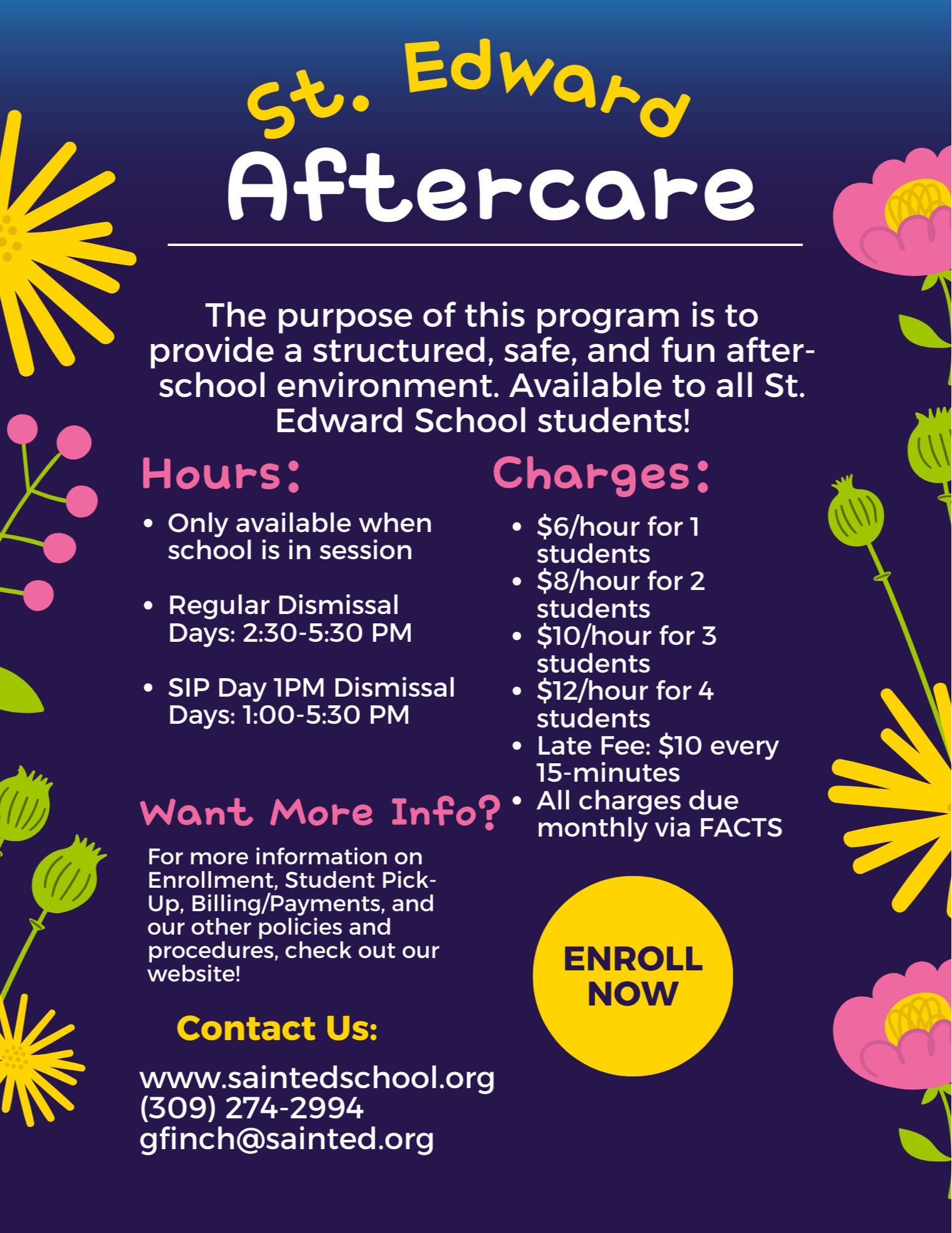 After Care Program | St. Edward Catholic School