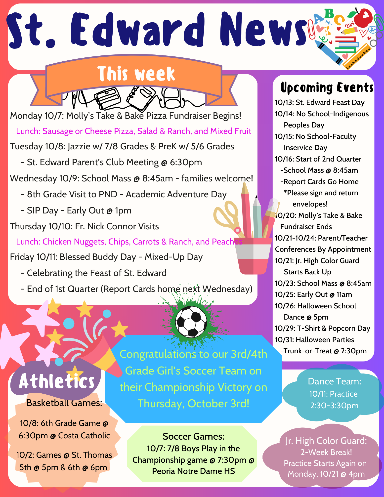 School Newsletter 10-6-2024