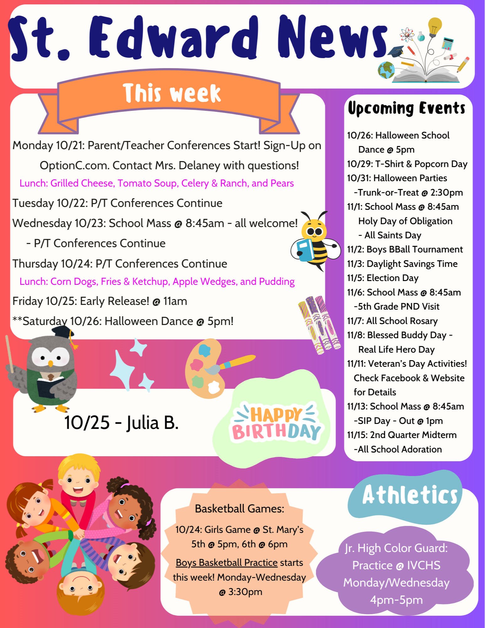 School Newsletter 10-20-2024