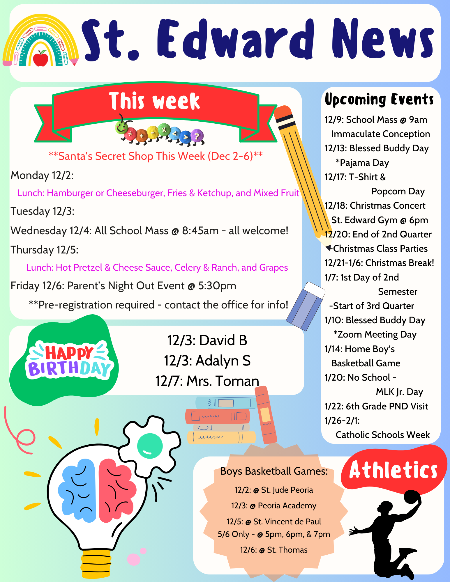 School Newsletter 12-1-2024