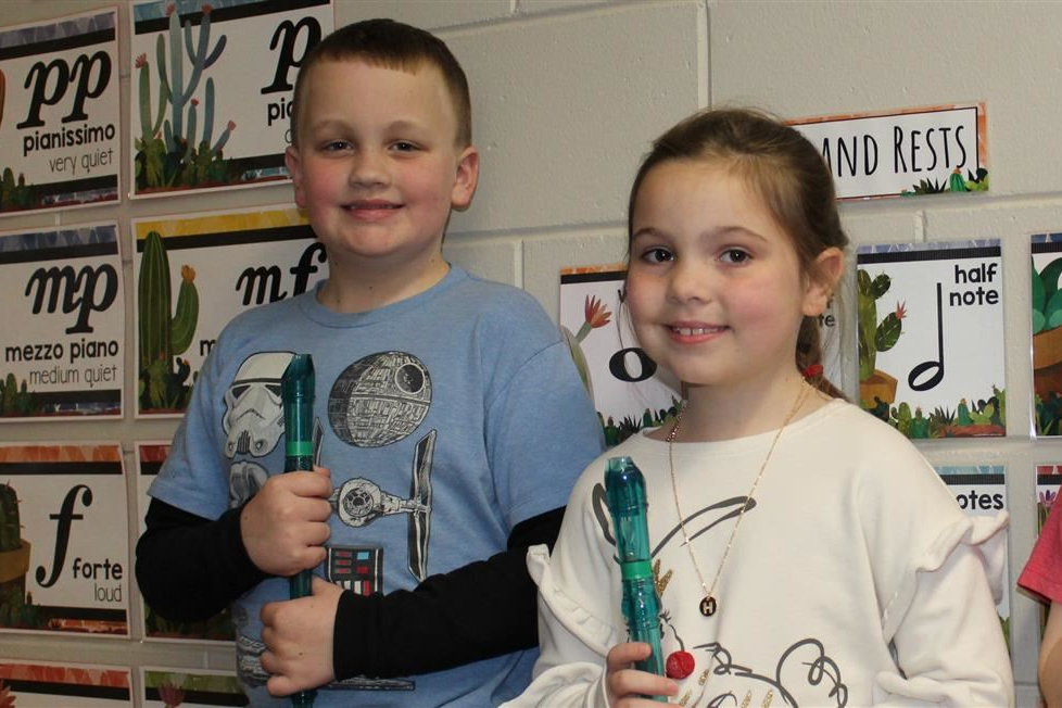 Students with recorders