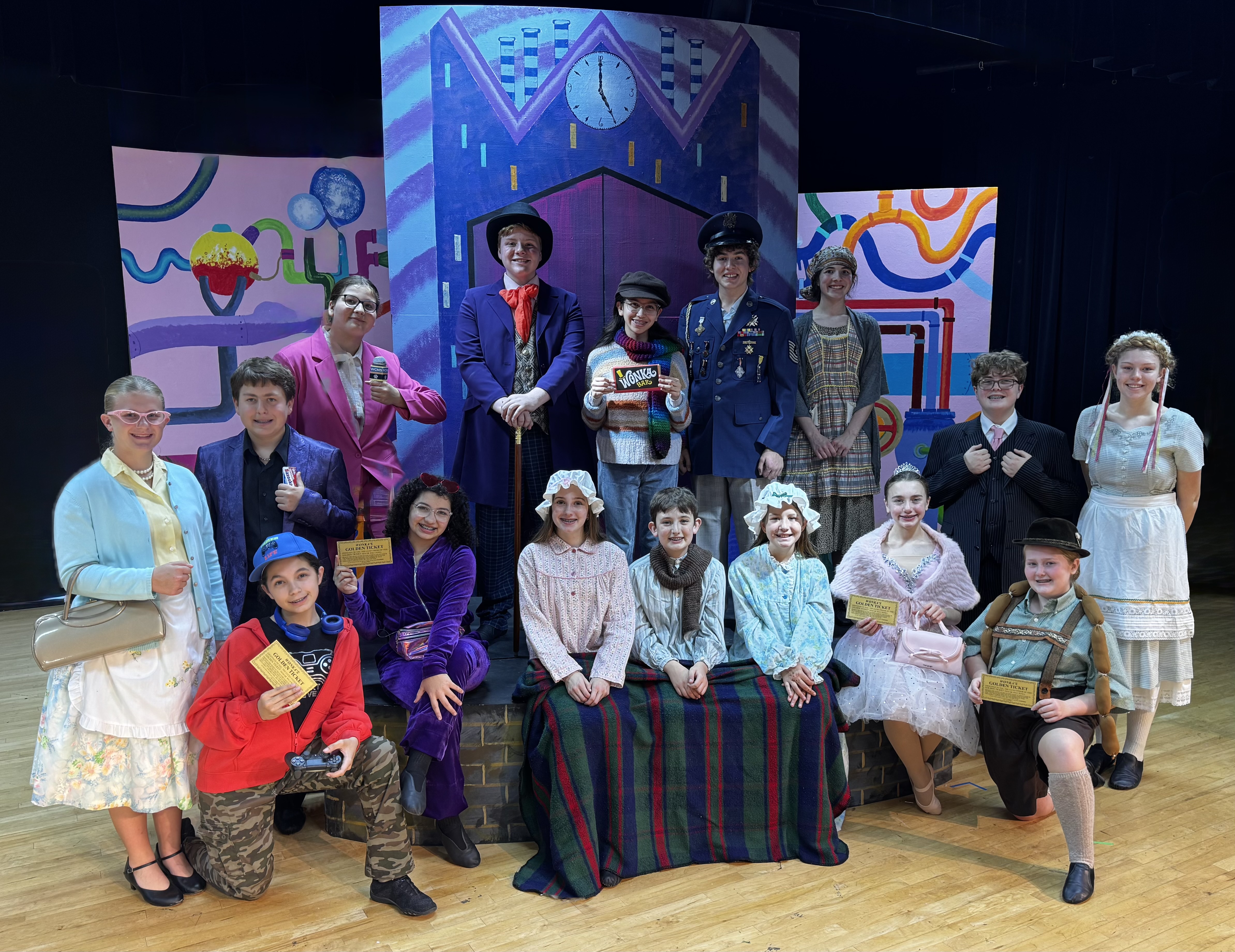 group photo students in costume