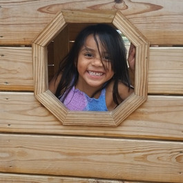 Girl at school playground 