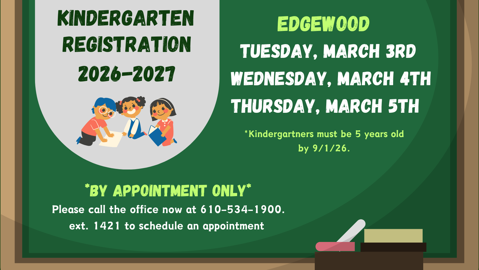 Edgewood Kindergarten Registration 