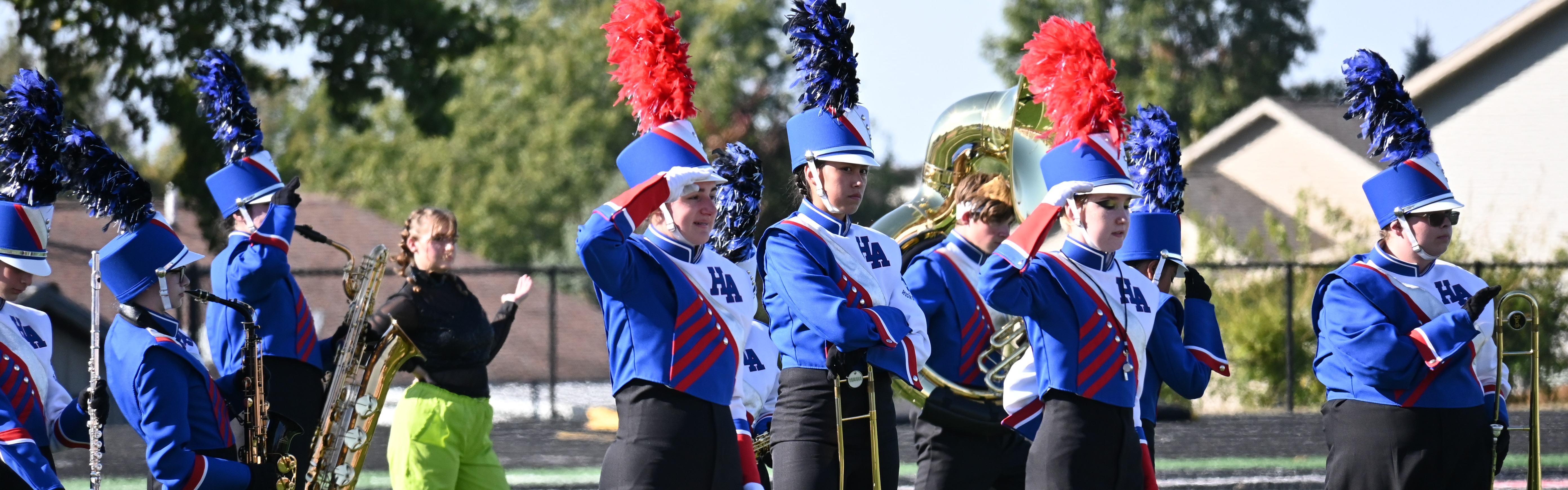Marching Cornjerkers ready at Metemora