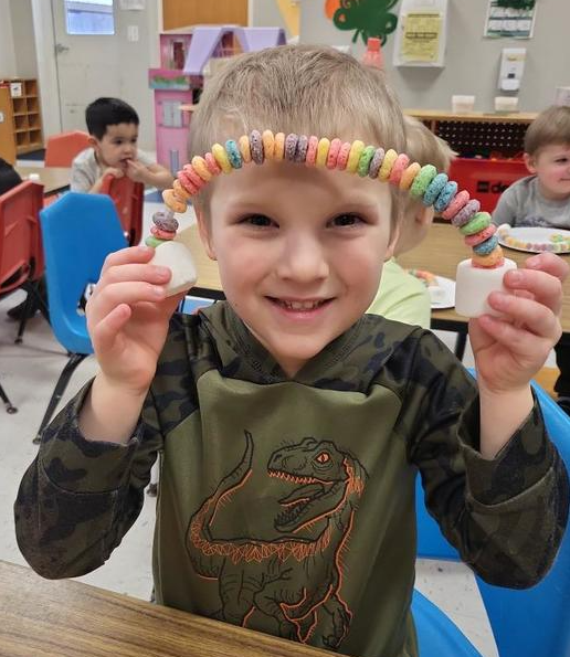 boy with cereal craft