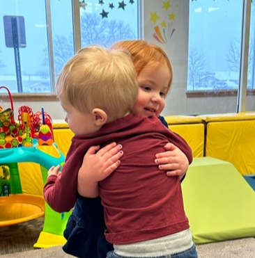 children hugging