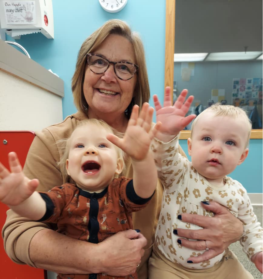 teacher and babies