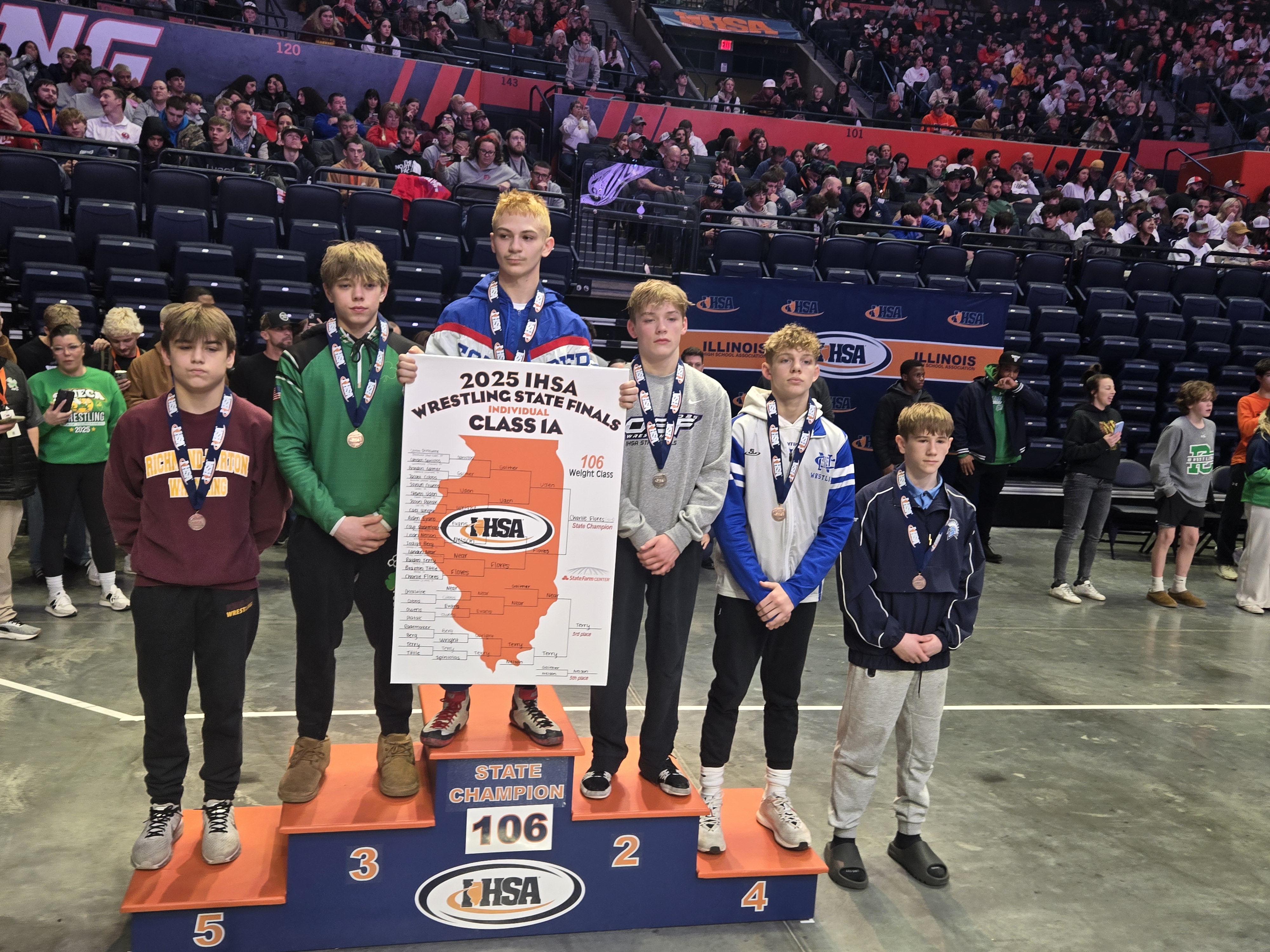 State Champion podium- Charlie Flores