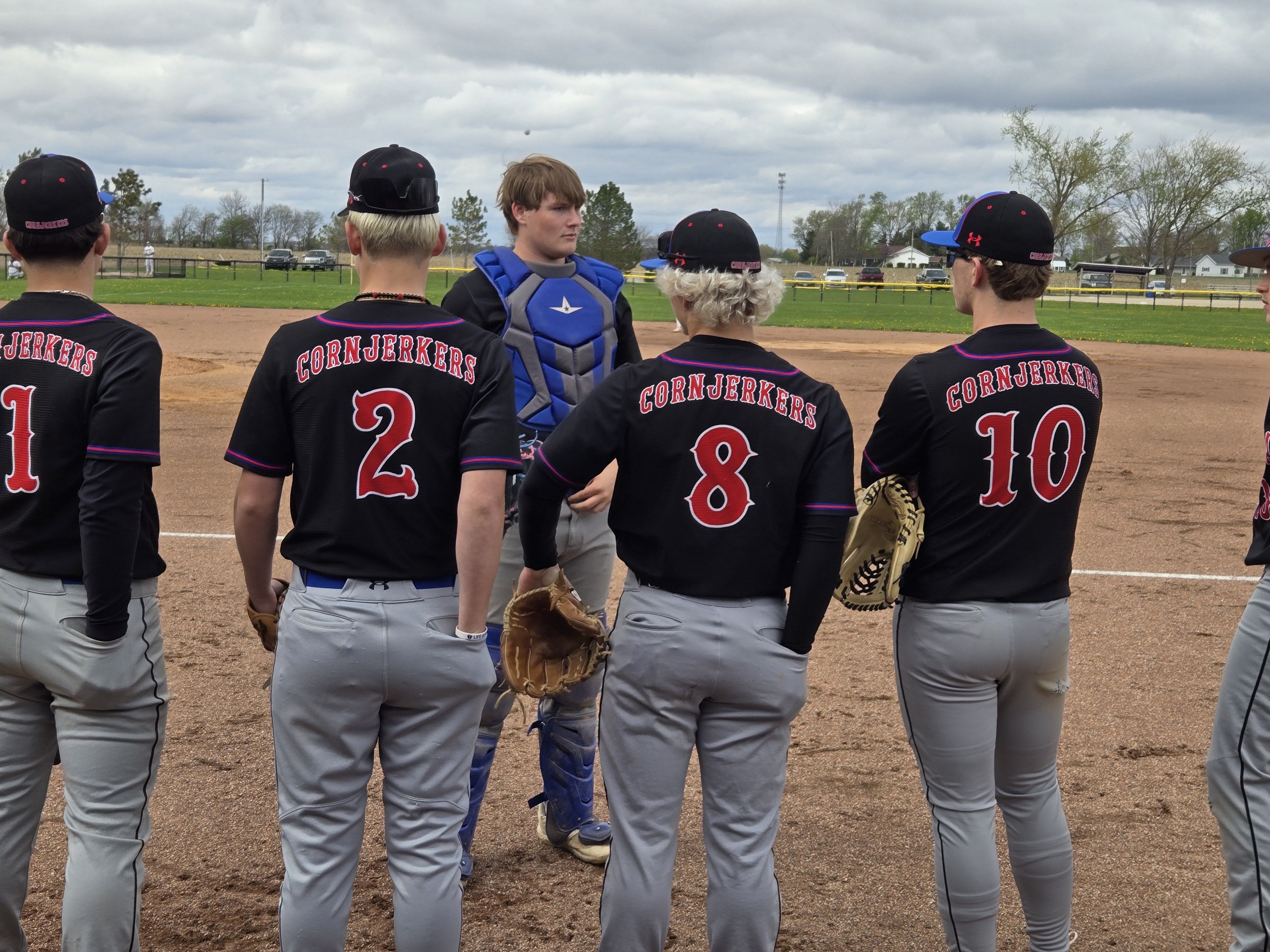 Cole talking to the team before the game.