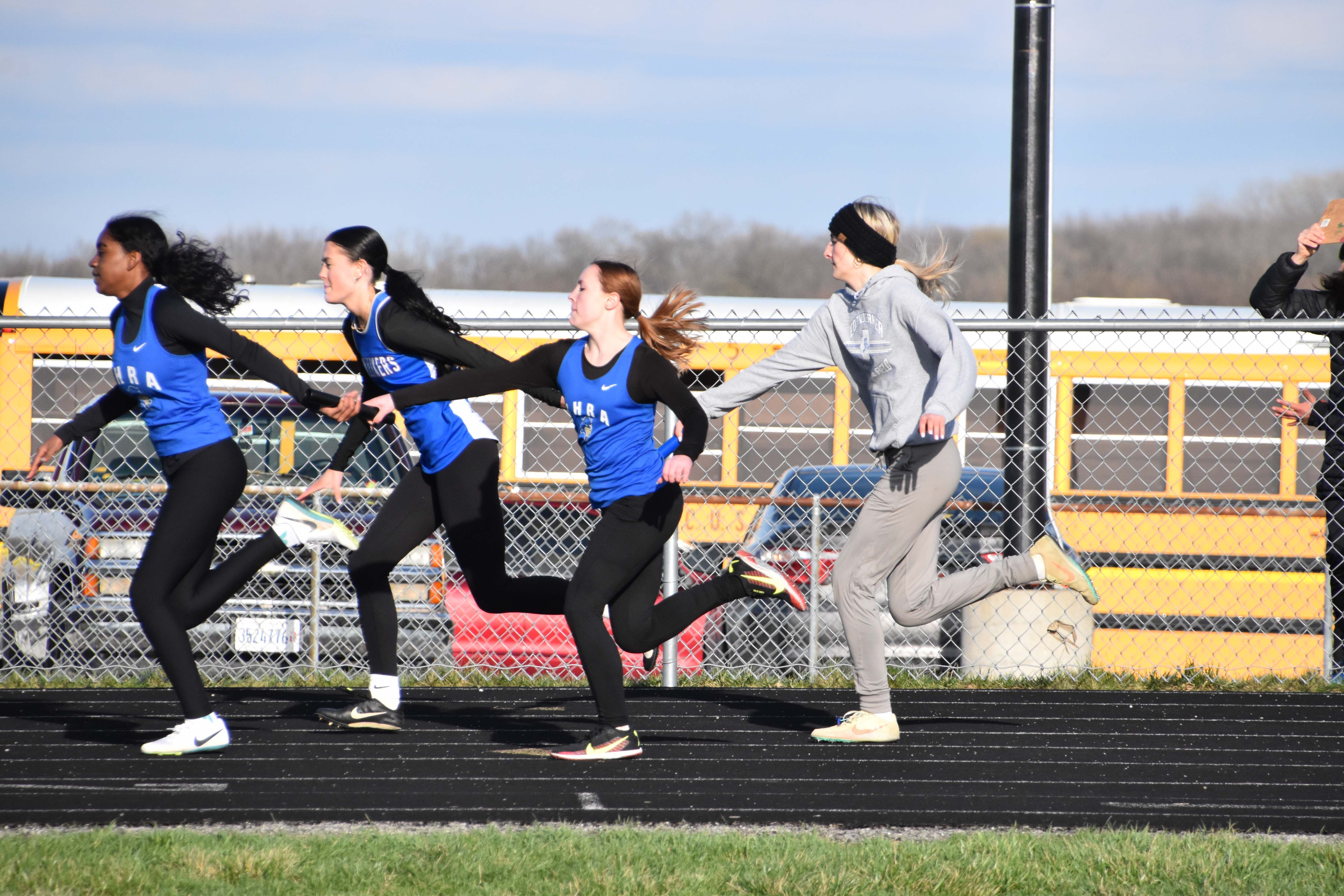 Handoof on the back stretch in March.