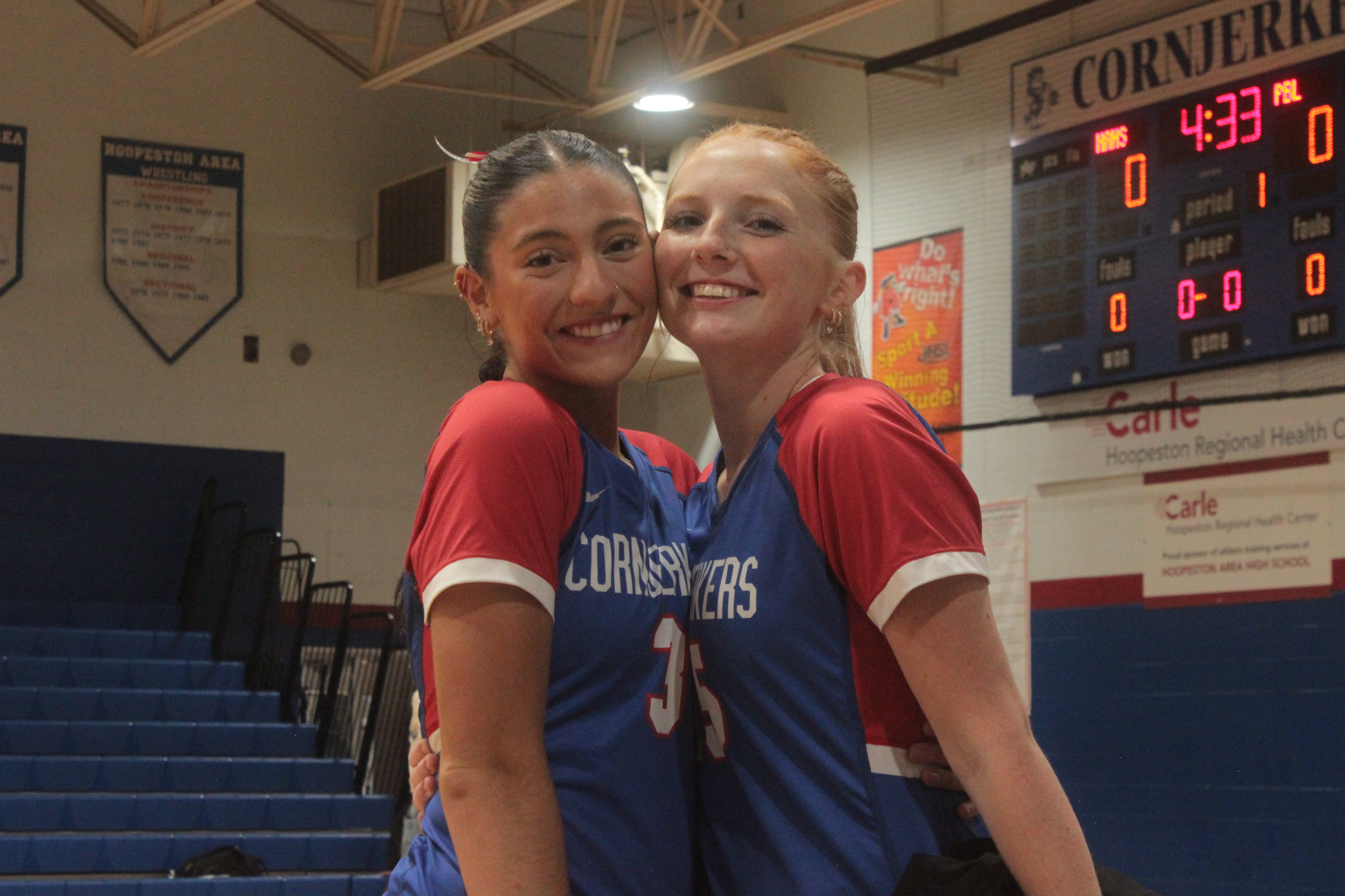 Smiles at the first match!