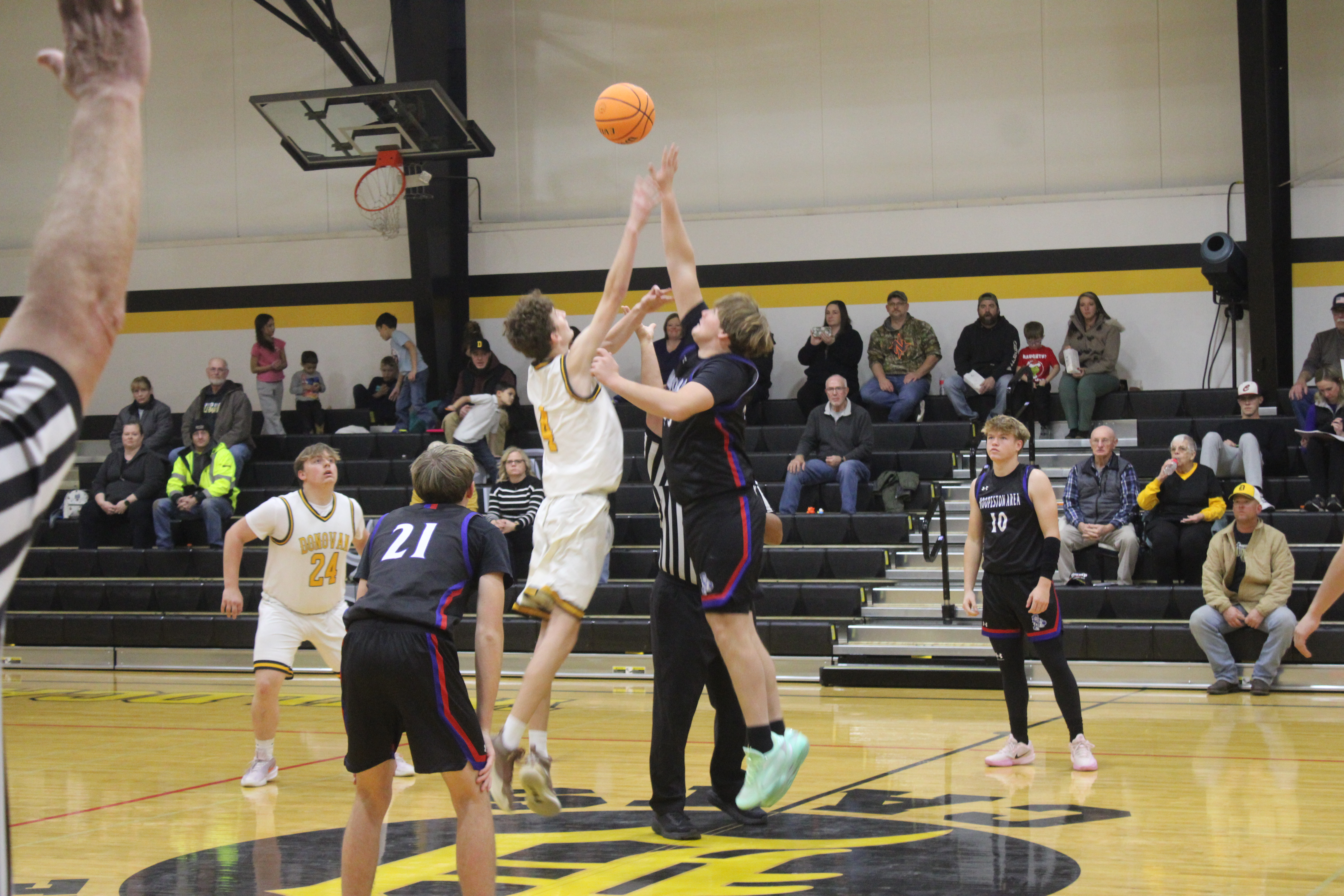 Cole at the jump ball.