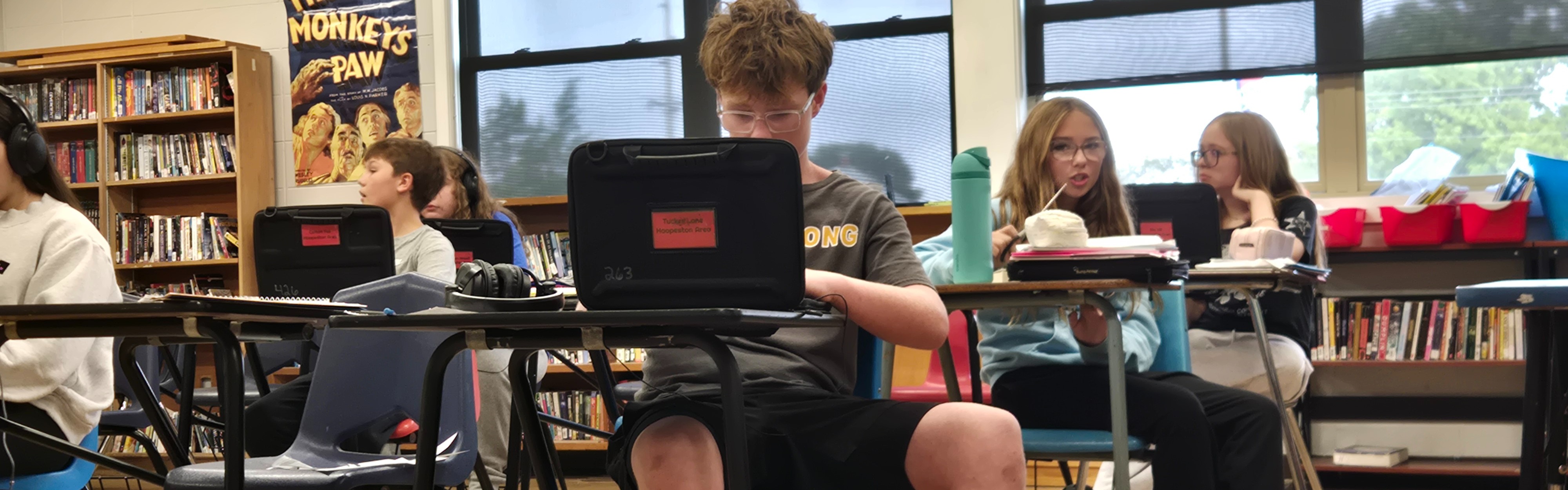 Class work on the Chromebook.